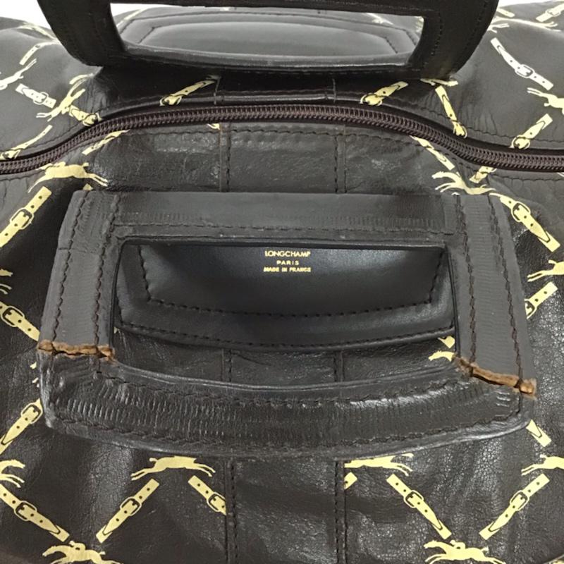 ロンシャン LONGCHAMP ボストンバッグ ボストンバッグ ロゴ、文字 茶 / ブラウン / レディース USED 古着 中古 10072958