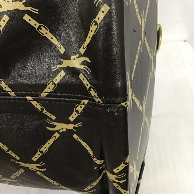 ロンシャン LONGCHAMP ボストンバッグ ボストンバッグ ロゴ、文字 茶 / ブラウン / レディース USED 古着 中古 10072958
