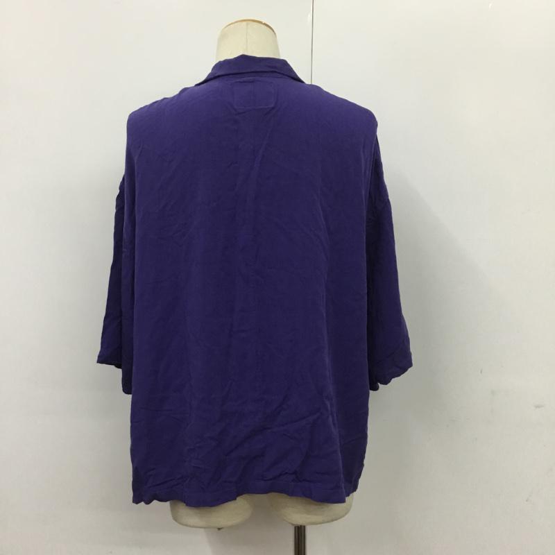 ブフト bukht シャツ、ブラウス 半袖 BV-52203 オープンカラー L 無地 青 / ブルー / メンズ USED 古着 中古 10073022