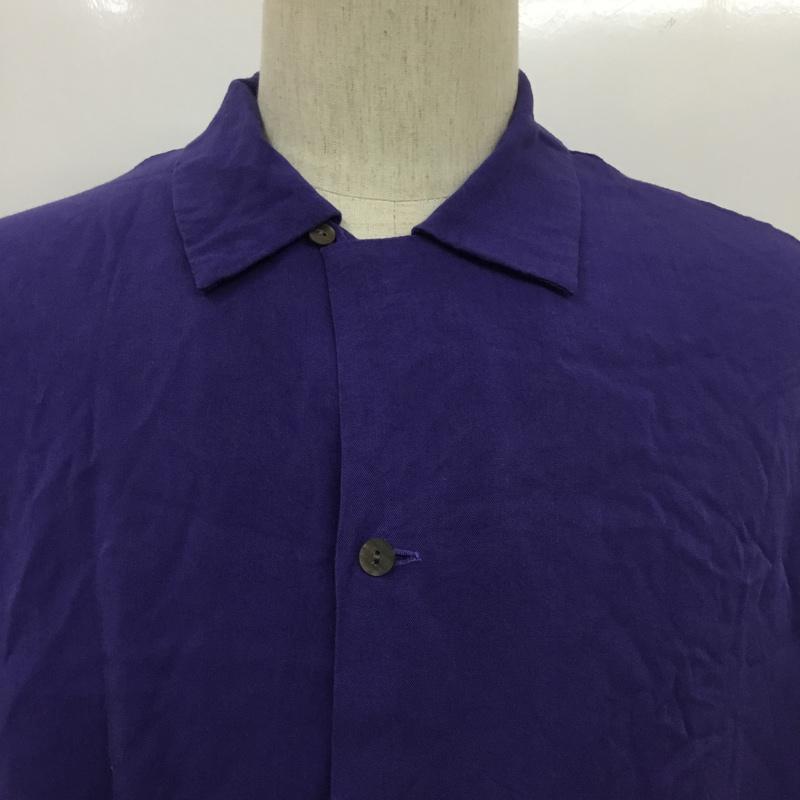ブフト bukht シャツ、ブラウス 半袖 BV-52203 オープンカラー L 無地 青 / ブルー / メンズ USED 古着 中古 10073022
