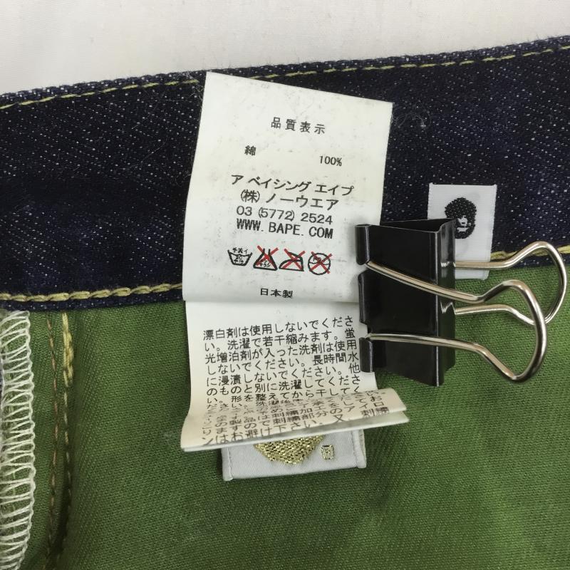 アベイシングエイプ A BATHING APE パンツ デニム、ジーンズ パイレーツ 刺繍 M キャラクター 紺 / ネイビー / メンズ USED 古着 中古 10073042