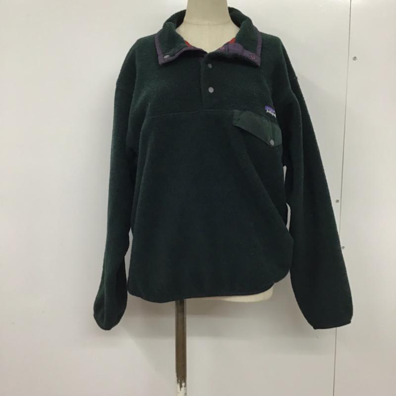 パタゴニア patagonia トレーナー 長袖 プルオーバー フリースジャケット S ロゴ、文字 緑 / グリーン / X 紫 / パープル / レディース USED 古着 中古 10073085