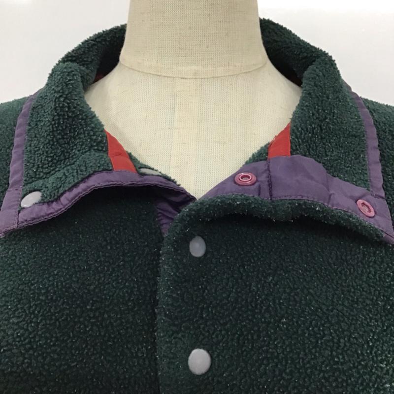 パタゴニア patagonia トレーナー 長袖 プルオーバー フリースジャケット S ロゴ、文字 緑 / グリーン / X 紫 / パープル / レディース USED 古着 中古 10073085