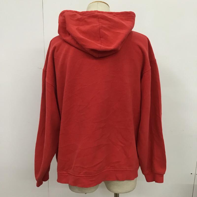 古着 USED パーカー 長袖 プルオーバー フーディー スウェット 裏起毛 L プリント 赤 / レッド / メンズ USED 古着 中古 10073104