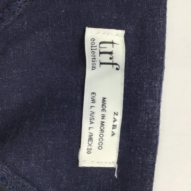 ザラティーアールエフ ZARA TRF シャツ、ブラウス 長袖 L 無地 紺 / ネイビー / レディース USED 古着 中古 10073113