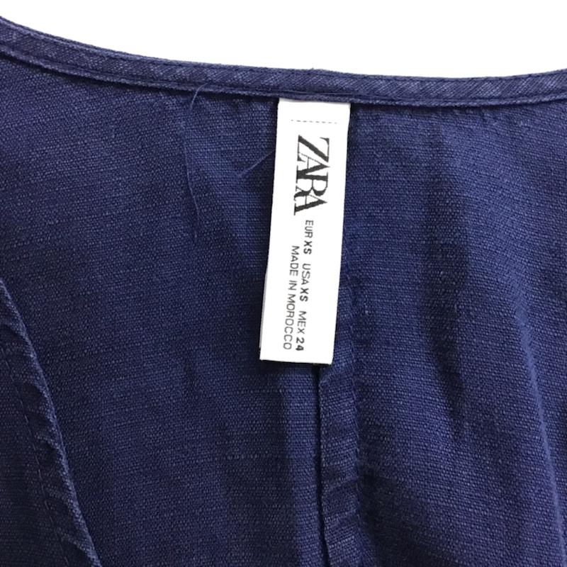 ザラ ZARA サロペット・オーバーオール サロペット、オーバーオール XS 無地 紺 / ネイビー / レディース USED 古着 中古 10073134