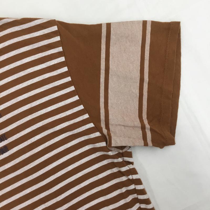 ディーゼル DIESEL Tシャツ 半袖 M ボーダー柄 茶 / ブラウン / レディース USED 古着 中古 10073211
