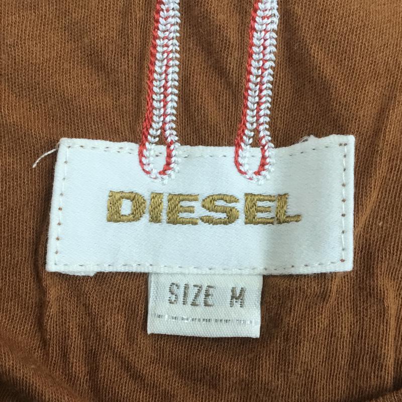 ディーゼル DIESEL Tシャツ 半袖 M ボーダー柄 茶 / ブラウン / レディース USED 古着 中古 10073211