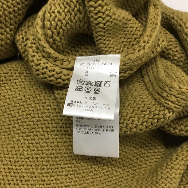 ケービーエフ KBF ベスト ベスト KC04-22S020 サイドベルトBIGベスト ニット 無地 カーキ / カーキ / レディース USED 古着 中古 10073355
