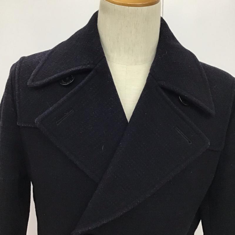 バーバリーブラックレーベル BURBERRY BLACK LABEL コート ピーコート D1F70-213-28 L 無地 紺 / ネイビー / メンズ USED 古着 中古 10073399