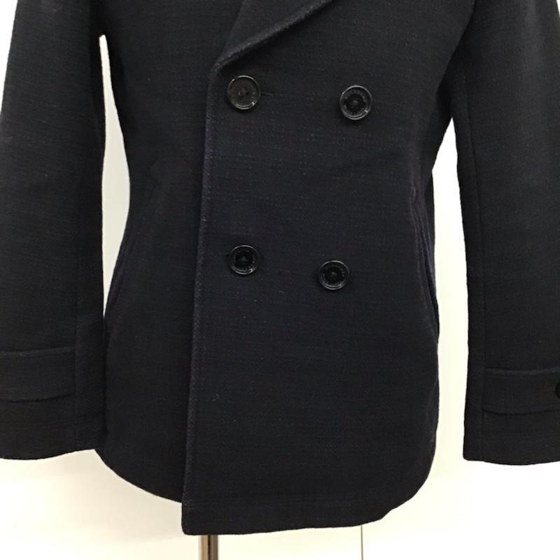 バーバリーブラックレーベル BURBERRY BLACK LABEL コート ピーコート D1F70-213-28 L 無地 紺 / ネイビー / メンズ USED 古着 中古 10073399