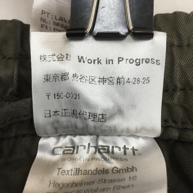 カーハート ダブリューアイピー Carhartt WIP パンツ ショートパンツ LOWTON SHORT L ワンポイント カーキ / カーキ / メンズ USED 古着 中古 10073417