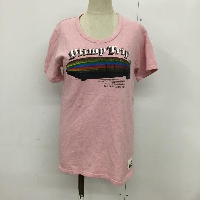 ゴースローキャラバン go slow caravan Tシャツ 半袖 1 プリント 桃 / ピンク / レディース USED 古着 中古 10073428