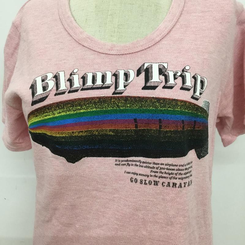 ゴースローキャラバン go slow caravan Tシャツ 半袖 1 プリント 桃 / ピンク / レディース USED 古着 中古 10073428