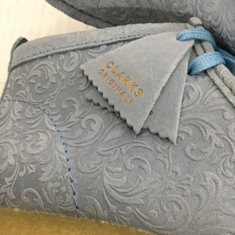 クラークス Clarks ブーツ ショートブーツ Wallabee Boot 26163422 END オックスフォード フラワーズ UK7.5 箱有 水色 / ライトブルー / メンズ USED 古着 中古 10073450