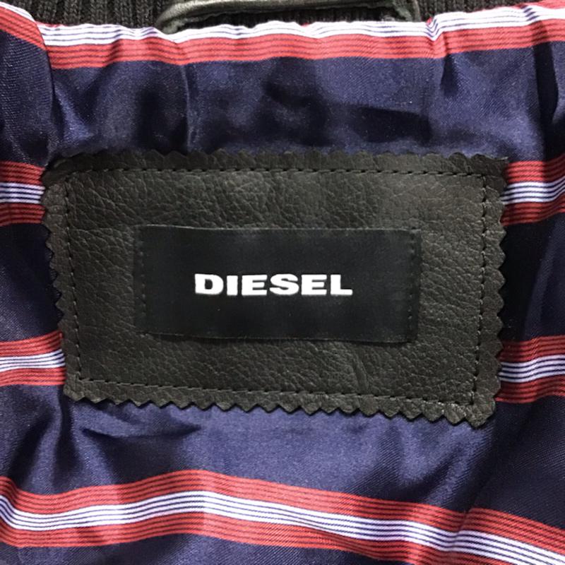 ディーゼル DIESEL ジャケット、上着 ジャケット、ブレザー 袖レザー M ネイティブ柄 黒 / ブラック / メンズ USED 古着 中古 10073462