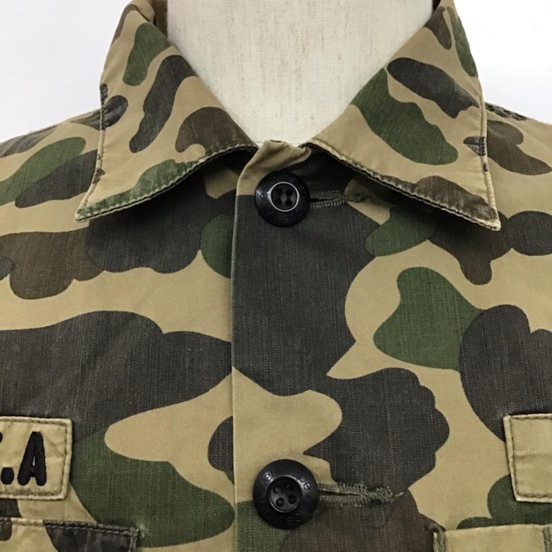 アベイシングエイプ A BATHING APE シャツ、ブラウス 長袖 ミリタリー M カモフラージュ柄・迷彩 ベージュ / ベージュ / X 茶 / ブラウン / X カーキ / カーキ / メンズ USED 古着 中古 10073468