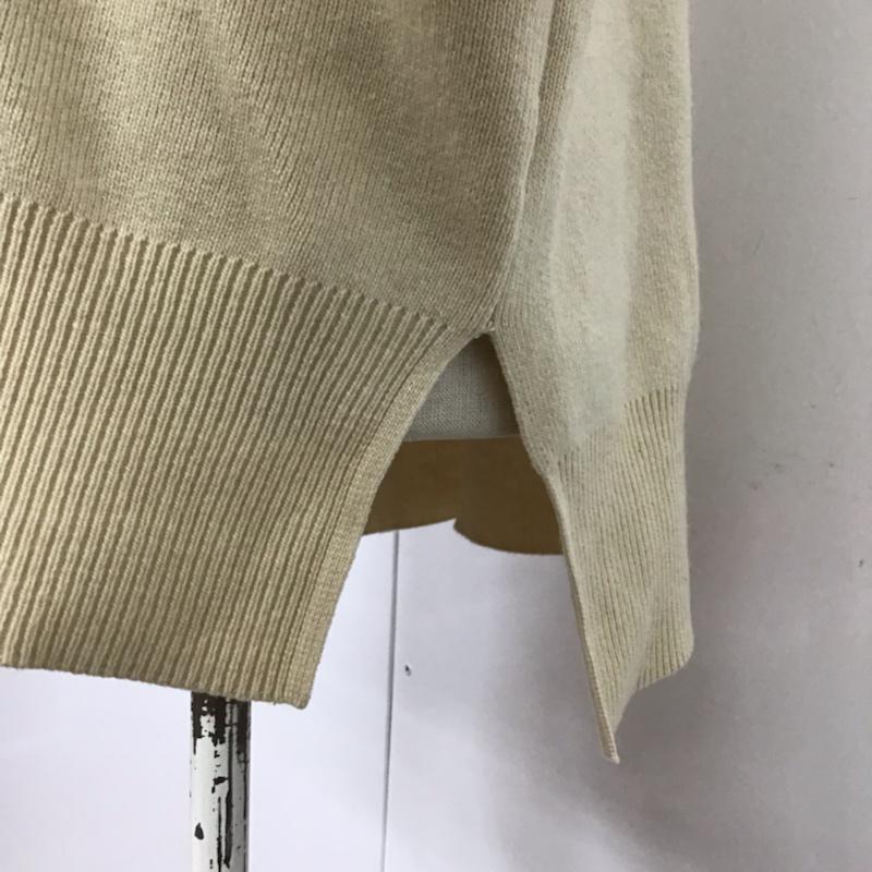 アイテムズ アーバンリサーチ ITEMS URBAN RESEARCH ニット、セーター 長袖 IT97-22N057 FREE 無地 アイボリー / アイボリー / レディース USED 古着 中古 10073555