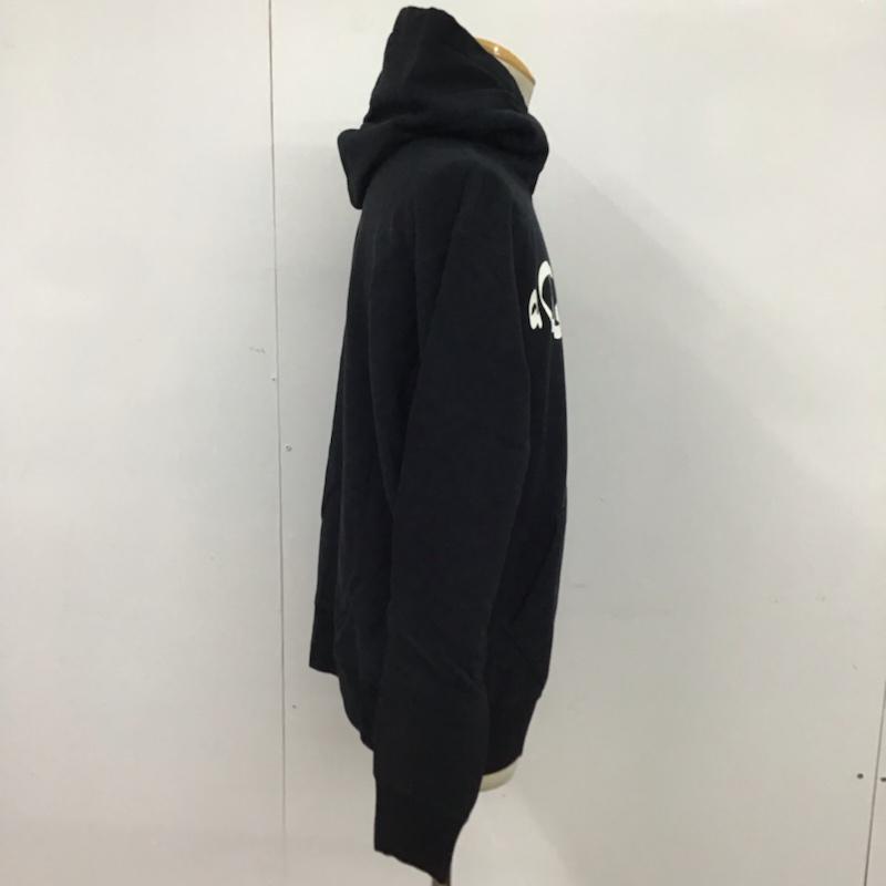 アベイシングエイプ A BATHING APE パーカー 長袖 裏起毛 プルオーバー M ロゴ、文字 黒 / ブラック / メンズ USED 古着 中古 10073586