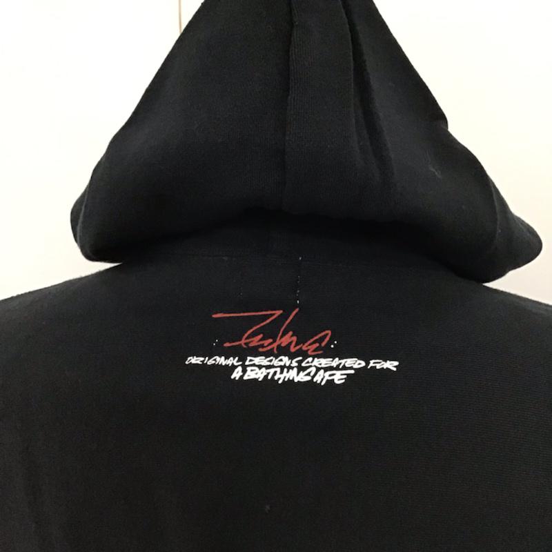 アベイシングエイプ A BATHING APE パーカー 長袖 裏起毛 プルオーバー M ロゴ、文字 黒 / ブラック / メンズ USED 古着 中古 10073586