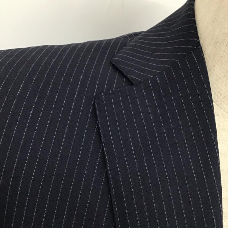 グリーンレーベルリラクシング green label relaxing スーツ スーツ 3121-161-1382 セットアップ ジャケット パンツ 44 ストライプ 紺 / ネイビー / メンズ USED 古着 中古 10073654
