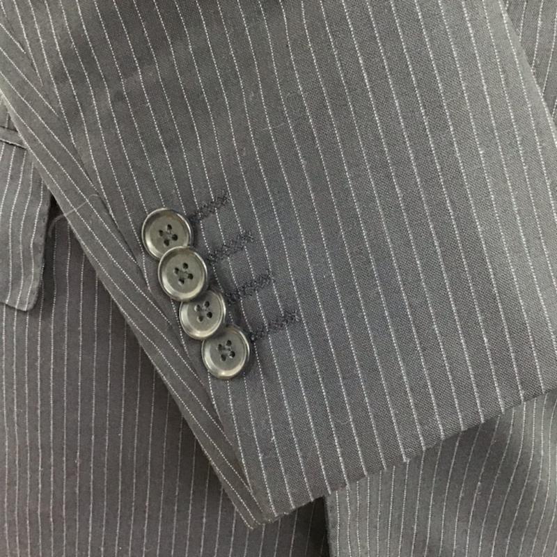 グリーンレーベルリラクシング green label relaxing スーツ スーツ 3121-161-1382 セットアップ ジャケット パンツ 44 ストライプ 紺 / ネイビー / メンズ USED 古着 中古 10073654