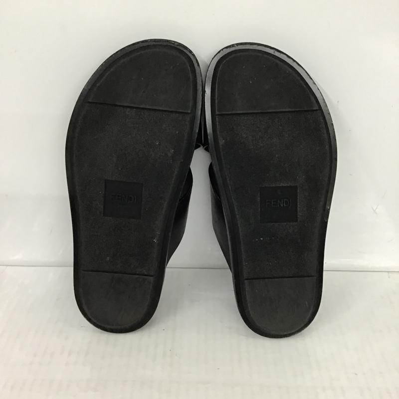 フェンディ FENDI サンダル サンダル 7X0863 クロスベルト US:9 無地 黒 / ブラック / メンズ USED 古着 中古 10073993