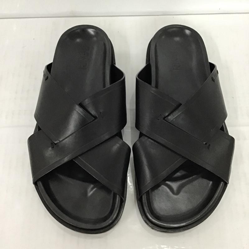 フェンディ FENDI サンダル サンダル 7X0863 クロスベルト US:9 無地 黒 / ブラック / メンズ USED 古着 中古 10073993