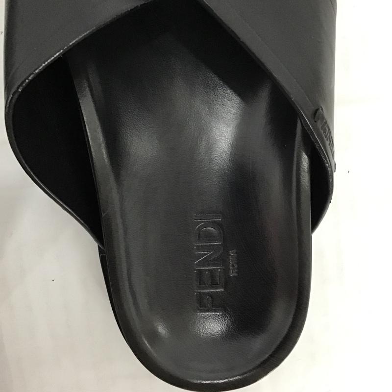 フェンディ FENDI サンダル サンダル 7X0863 クロスベルト US:9 無地 黒 / ブラック / メンズ USED 古着 中古 10073993
