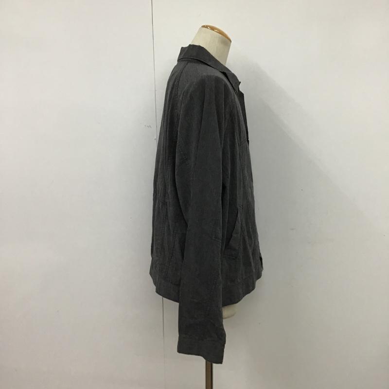 キャルオーライン CAL O LINE シャツ、ブラウス 長袖 L 無地 チャコールグレー / チャコールグレー / メンズ USED 古着 中古 10074051