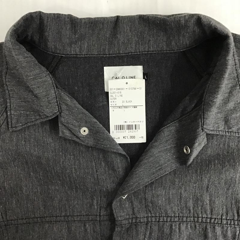 キャルオーライン CAL O LINE シャツ、ブラウス 長袖 L 無地 チャコールグレー / チャコールグレー / メンズ USED 古着 中古 10074051