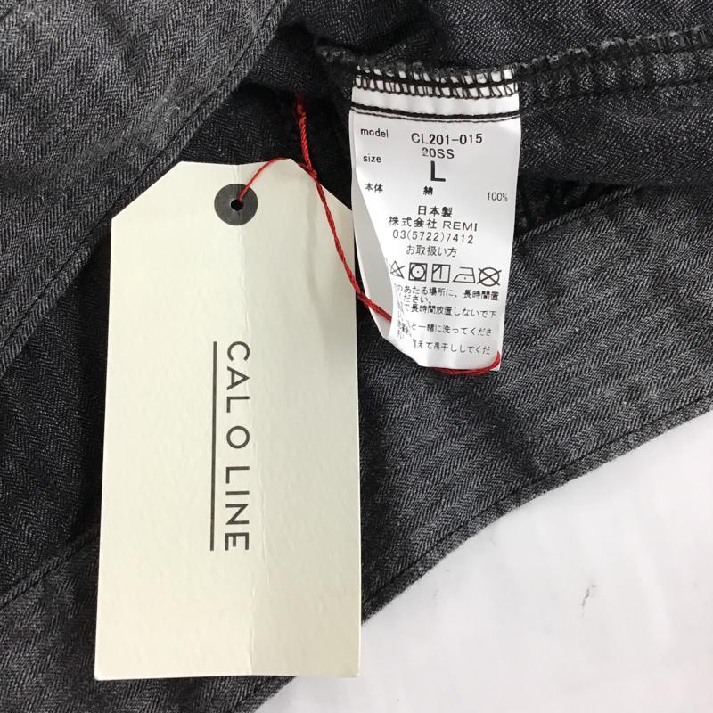 キャルオーライン CAL O LINE シャツ、ブラウス 長袖 L 無地 チャコールグレー / チャコールグレー / メンズ USED 古着 中古 10074051