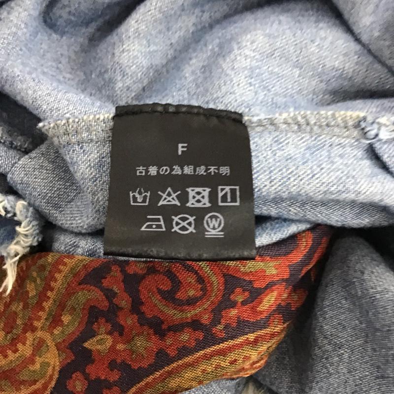 オールドパーク OLD PARK シャツ、ブラウス 長袖 デニムシャツ Wrangler XL 無地 インディゴ / インディゴ / メンズ USED 古着 中古 10074093