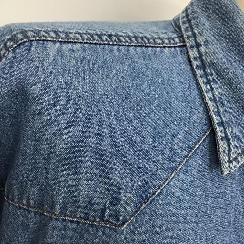 オールドパーク OLD PARK シャツ、ブラウス 長袖 デニムシャツ Wrangler XL 無地 インディゴ / インディゴ / メンズ USED 古着 中古 10074093