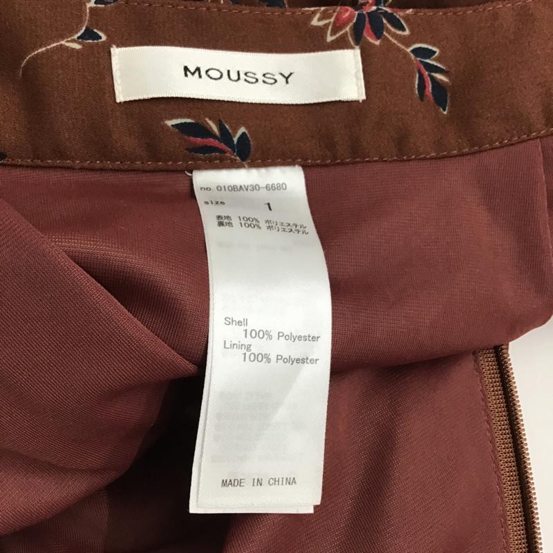 マウジー MOUSSY スカート ロングスカート 010BAV30-6680 FLOWER ASYMMETRY スカート 1 総柄 X 花柄 茶 / ブラウン / レディース USED 古着 中古 10074119