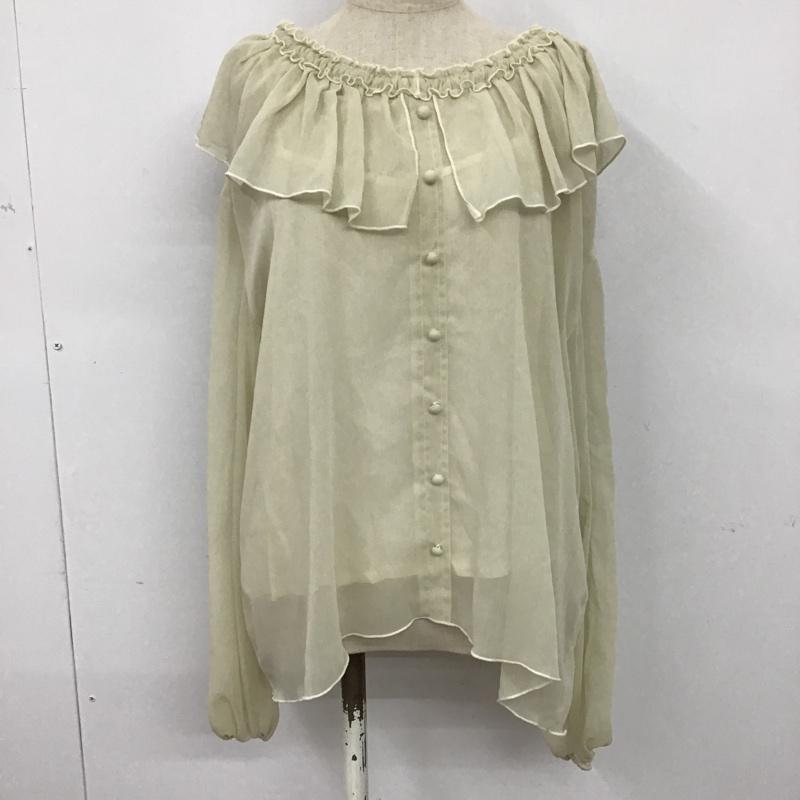 マウジー MOUSSY シャツ、ブラウス 長袖 010CSG30-0960 RUFFLE ブラウス FREE 無地 ベージュ / ベージュ / レディース USED 古着 中古 10074120