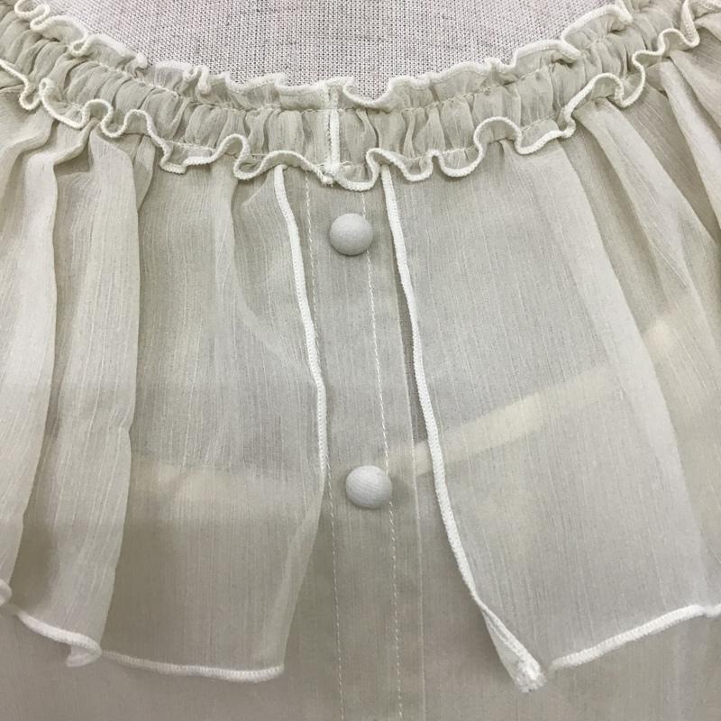 マウジー MOUSSY シャツ、ブラウス 長袖 010CSG30-0960 RUFFLE ブラウス FREE 無地 ベージュ / ベージュ / レディース USED 古着 中古 10074120