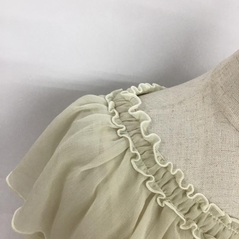 マウジー MOUSSY シャツ、ブラウス 長袖 010CSG30-0960 RUFFLE ブラウス FREE 無地 ベージュ / ベージュ / レディース USED 古着 中古 10074120