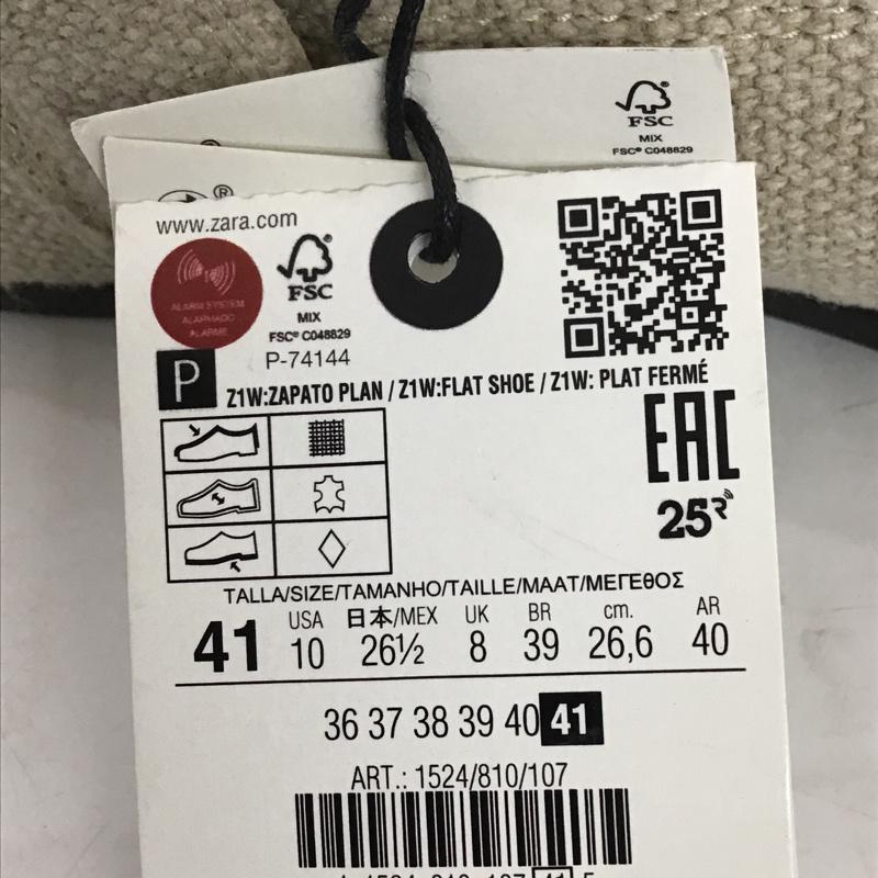 ザラ ZARA スリッポン スリッポン タグ付 US:10 無地 ベージュ / ベージュ / レディース USED 古着 中古 10074126