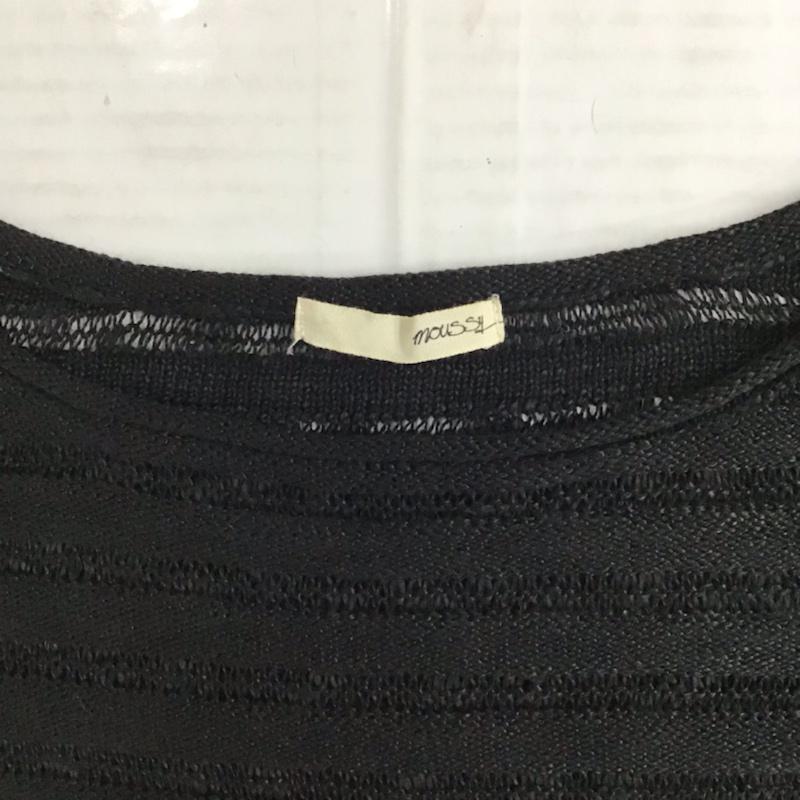 マウジー MOUSSY ニット、セーター 長袖 FREE 無地 黒 / ブラック / レディース USED 古着 中古 10074172
