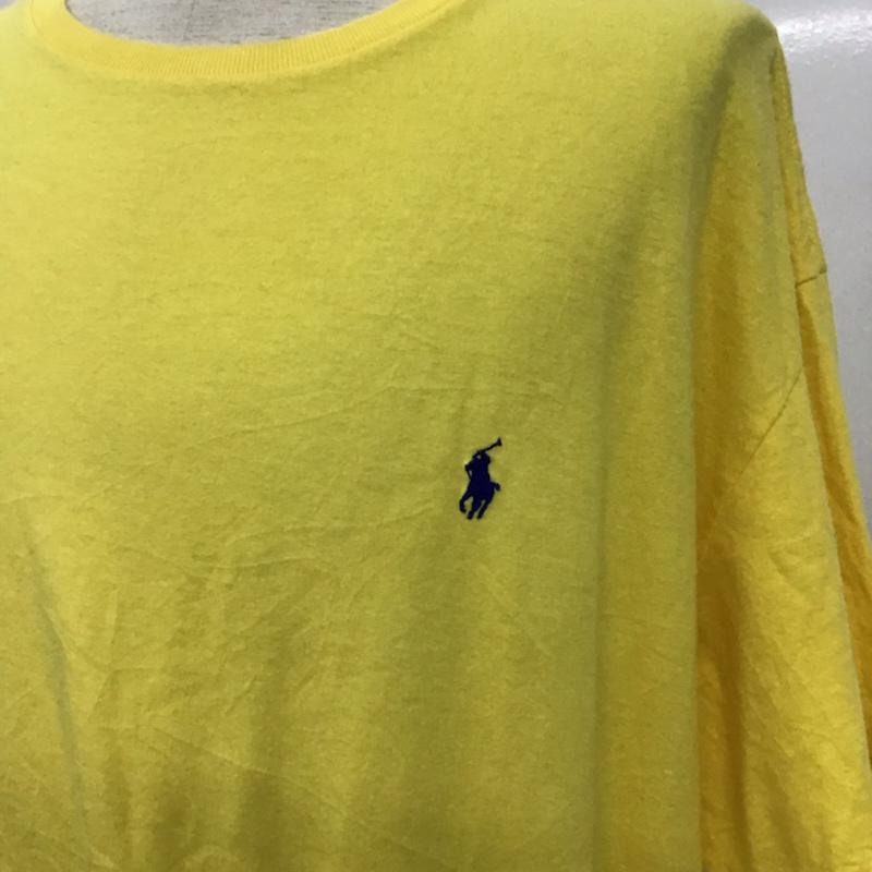 ポロラルフローレン POLO RALPH LAUREN Tシャツ 半袖 XL 無地 黄 / イエロー / メンズ USED 古着 中古 10074194