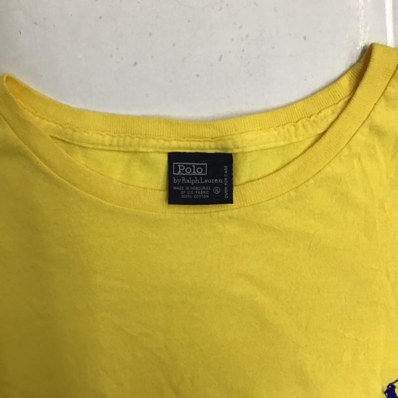 ポロラルフローレン POLO RALPH LAUREN Tシャツ 半袖 XL 無地 黄 / イエロー / メンズ USED 古着 中古 10074194
