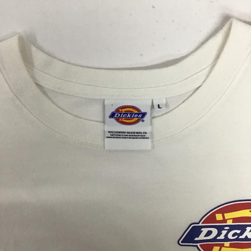 ディッキーズ Dickies Tシャツ 半袖 L ロゴ、文字 白 / ホワイト / メンズ USED 古着 中古 10074196