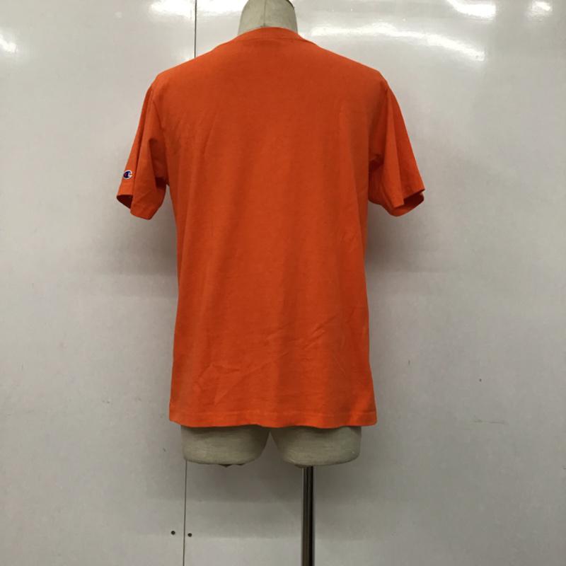 チャンピオン Campion Tシャツ 半袖 M ロゴ、文字 橙 / オレンジ / メンズ USED 古着 中古 10074198
