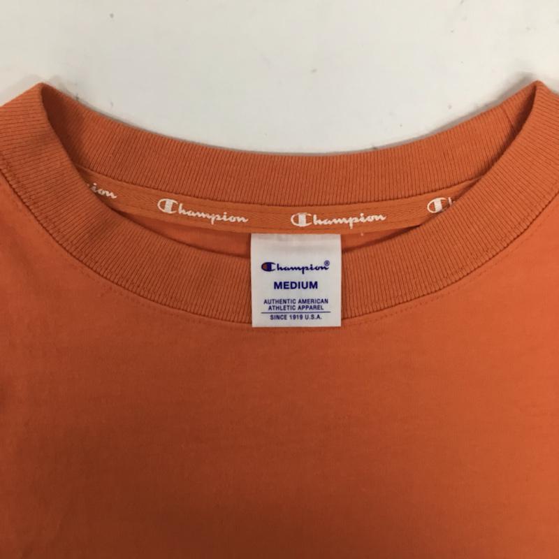 チャンピオン Campion Tシャツ 半袖 M ロゴ、文字 橙 / オレンジ / メンズ USED 古着 中古 10074198
