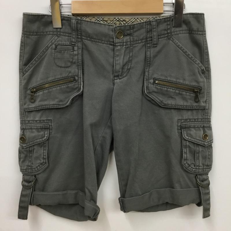 バーバリーブルーレーベル BURBERRY BLUE LABEL パンツ ショートパンツ 38 無地 チャコールグレー / チャコールグレー / レディース USED 古着 中古 10074215