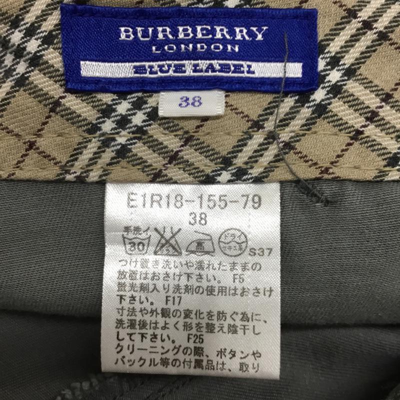 バーバリーブルーレーベル BURBERRY BLUE LABEL パンツ ショートパンツ 38 無地 チャコールグレー / チャコールグレー / レディース USED 古着 中古 10074215
