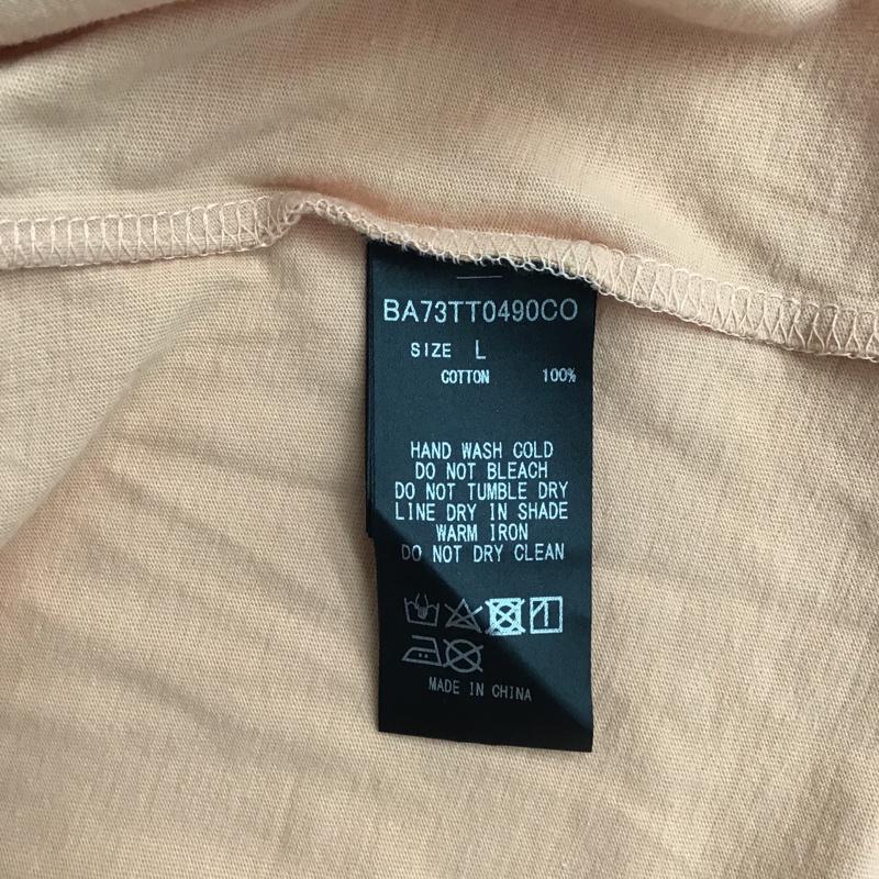 ナノユニバース nano・universe Tシャツ 半袖 タグ付 発泡プリントTシャツ L 無地 橙 / オレンジ / メンズ USED 古着 中古 10074269