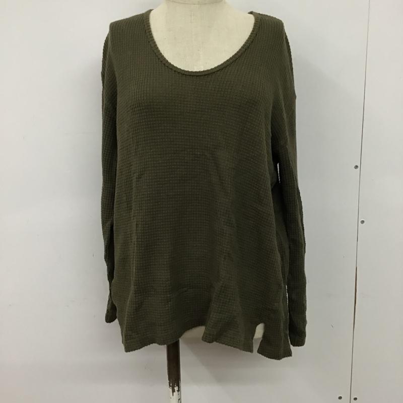カーキ kha:ki Tシャツ 長袖 1 無地 カーキ / カーキ / レディース USED 古着 中古 10074337
