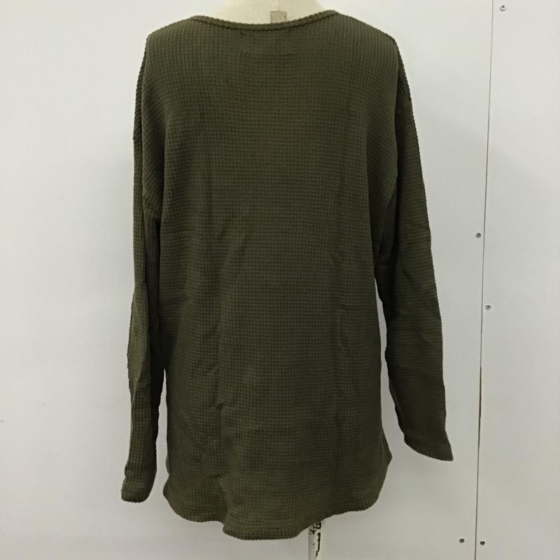 カーキ kha:ki Tシャツ 長袖 1 無地 カーキ / カーキ / レディース USED 古着 中古 10074337